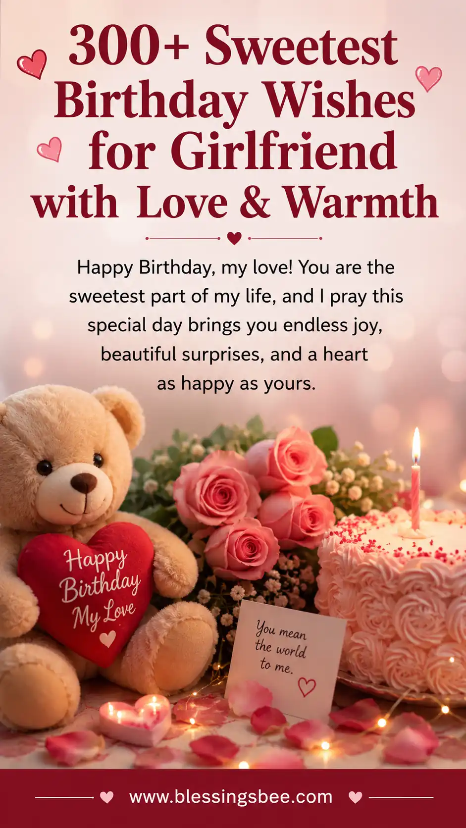 300+ Sweetest Birthday Wishes for Girlfriend with Love & Warmth